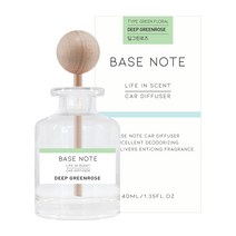 베이스노트 차량용 디퓨져 40ml, 딥 그린로즈, 1개