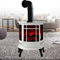 전기벽난로 로망프린스+연통 LED 3색 예쁜불꽃조명+4평 난방전기온풍기 전기히터 전기난로 유럽풍인테리어 유럽풍벽난로 페치카 아파트거실인테리어조명 카페인테리어조명 엔틱콘솔 엔틱가구, 로망프린스(화이트)+연통세트