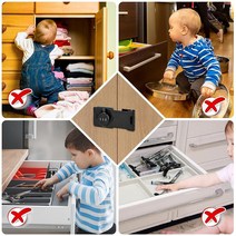 Mugvolax Anti-Theft Household Cabinet Password Hasp Locks Combination Door Lock Latches Keyless L