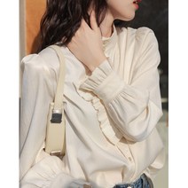 김비서블라우스 왕리본 여름 봄 곱창 블라우스 벌룬 5 6 월 결혼식 하객룩