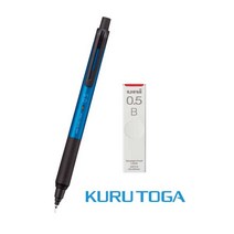 유니 쿠루토가 KS 샤프 2023년 신상품 스트레스 프리, 블루 + 샤프심 0.5 B