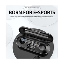 블루투스 5.0 슬림 이어버드 무선 이어폰 TWS 스테레오 베이스 인이어 헤드폰, For iPhone 13/mini/Max/Max Pro, Black W/Display