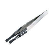 정밀 핀셋 쪽집게 호잔 ESD 칩핀셋 정전기 대책 전장125mm 열림폭10mm 선단폭12mm P640S, 선단폭: 6.0mm (주걱형)
