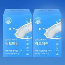 (1+1)유유네이처 락토페린 정/최고급 프랑스산 초유/레몬밤/아프리카망고/그린커피빈/녹차/500mg 60정 1Box+1Box/4개월분, 2BOX(4개월분)