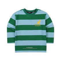 캉골키즈 [캉골키즈]롱 슬리브 와이드 스트라이프 티셔츠 OC 0007 블루