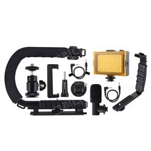 카메라짐벌 야외촬영 스테빌라이저 DSLR 균형 안정기, 05.U자형 흔들림방지 카메라짐벌 패키지4