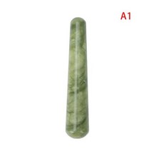 지압기 마사지기 다리 발 지압롤러 원목 지압판 천연 비취 Yoni 지팡이 자연 화이트 크리스탈 마사지 흑요석 스틱 석재 바디 페이스 바173, A