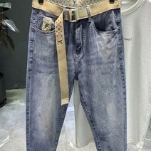 남성 오래된 청바지 할란 슬림 스몰 피트 레트로 청바지