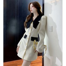 명품 예쁜 미디 여성 고급 럭셔리 원피스 무릎 길이 드레스 여자 데일리 하객 룩 휴양지 빅사이즈 NEW 50