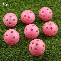 스크린골프메모리폼 Gohntee 10Ps 41mm 골프 훈련 공 플라스틱 흐름 구멍 야외 연습 액세서리, 07 Rose Red