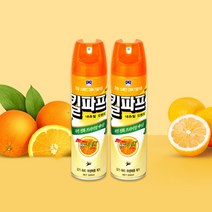 킬파프 내츄럴오렌지 에어졸 살충제 모기 파리 퇴치제, 2개, 500ml