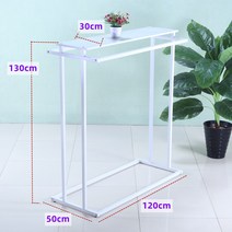 양면 디스플레이 행거 랙 의류 매장 옷가게 튼튼, 화이트 길이 1.2m 높이 1.3m