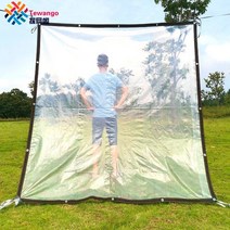 방수천막 몽골텐트 천막 캐노피천막 포장마차천막 바람막이천막 접이식천막 행사용천막 그늘막Tewango 맞춤형 방수 방수포 투명 필름 창 비 보호 발코니 꽃 식물 보호소 375, 1 x 1.5m