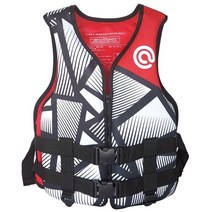 슬림 구명조끼 네오플렌 앏은 경량구명조끼 워터파크 네오플랜 성인 구명 조끼 야외, B형 레드