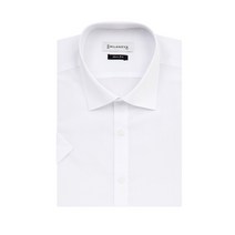 밀라노바 반소매 슬림핏 화이트셔츠