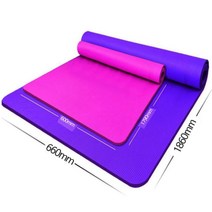 10/17mm 대형 와이드 넓은 요가매트 플랭크 고압축 집운동 피트니스 짐매트, [포우먼]17미리 요가매트1860X660퍼플