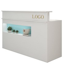 안내 데스크 인포 메이션 미용실 식당 계산대 카운터, 핑크 조명 100x50x100cm