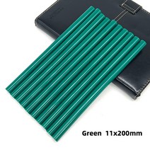 핫멜트필름 핫멜트 접착제20 개 핫멜트 접착제 스틱 11mm 투명/검정/빨강/노랑/녹색 글루 건용 막대 DIY, 01 11mm_02 Black 270mm