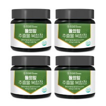 돌외잎 100% 추출 고농축 추출물 분말 발효 율피 추출물 함유 복합 정 식약처 HACCP 인증, 4개, 120정