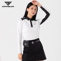 다운블로우 DB 다운블로우 여성 배색 카라 티셔츠 FWLW-2002-1M