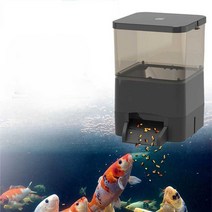 연못 물고기 밥 주는 기계 자동 급여기 대형 어분, 실버 1.5L 배터리 모델