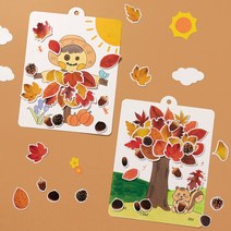 가을 나뭇잎 종이액자 만들기 DIY키트 집콕만들기, 허수아비 UDPPP0402, 허수아비 UDPPP0402