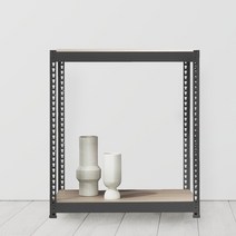 작업다이 자재선반 조립진열대 2단 1500 x 400 x 420, 블랙, 12mm 강화 MDF 보드