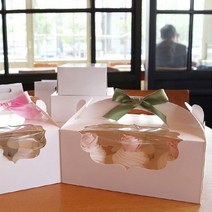 [렛츠베이킹] 머핀창박스(6구/화이트), 머핀창박스(6구/화이트)50개입