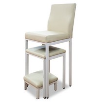 가구엔 슬림형패디의자세트 네일샵 (대)유광화이트프레임 전문샵의자, 베이지