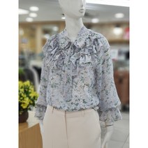 ab.f.z 쉬폰 플라워 프릴 리본 블라우스 afw1hb49c