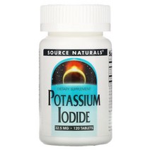 소스내추럴스 포타슘이오다이드 칼륨 32.5mg 칼슘 120정 Potassium Iodide Iodine Calcium