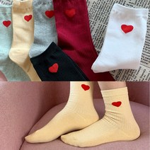 중학생 고등학생 여학생 하트 중목양말(10족)