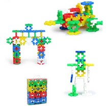 어린이집 놀이 사각블록 십자블럭 대 50p 창의성 촉감자극 조카선물 몰입