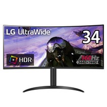 LG 게이밍 모니터 UltraGear 34WP65C-B 34인치21:9 곡면 울트라 와이드(3440×1440)VA160Hz1ms MBRHDRFreeSync PremiumHDMI×2 DisplayPort×1스피커높이 조절