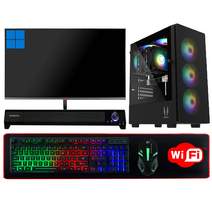 PC온스튜디오 게이밍 컴퓨터 풀세트 모니터포함 조립PC 롤 피파 오버워치2 발로란트 서든 로스트아크 배그 아이온 게임용 데스크탑, 01. 기본형, 풀세트 - FG17