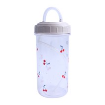 실리콘 빨대물병 체리 500ml 372 유아물병 아기빨대컵 쉐이크통 빨대물통