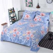 라지킹침대 3 조각 침대 시트 세트 1pc 플랫 2pcs 베개 면화 린넨 편안한 커버 더블 퀸 사이즈, [01] 3pcs 160x230cm, [10] 15