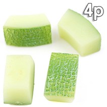 멜론 모형 조각 토핑 2.5cm 4개 세트 인조 머스크 메론 열대 과일모형 모조 과일 열매 장식 UR