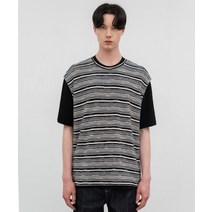 643152 DRAW FIT 자카드 라운드 니트 베스트 BLACK JACQUARD ROUND KNIT VEST DFKN1207BK