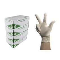 하가소모 라텍스 일회용 장갑 24cm(9인치) 미디움 (M) 100매