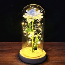 프리저브드플라워 말린꽃다발 D영원한 장미 꽃 야간 조명 3D 테이블 램프 웨딩 생일 발렌타인데이 선물 침, 14 A-4