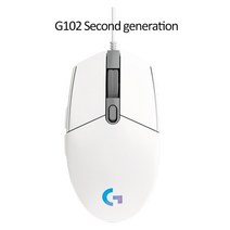 로지텍 시리즈 마우스 G403/G502 영웅/MX518/G402/G302/G102 2 세대/G300s 유선 게이밍 마우스 데스크탑/노트북 게이머 pc, G102 2nd wt