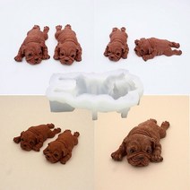 천연비누 만들기 수제비누 비누틀 실리콘 몰드 귀여운 강아지 금형 diy 개 모양 초콜릿 베이킹 도구 케이크 장식 촛불 퐁당 금형, 없음