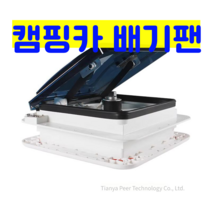 선루프 캠핑카 체류 배기 팬 스마트 환기 팬 RV, 수동양방향환기블랙커버구멍280 12V
