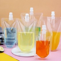 비닐백 음료 보관 스파 우트 파우치 200ml 용기 치어팩 음료팩 파우치팩 쥬스팩, 상세페이지 참조