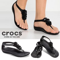 크록스 시에나 엠블리쉬 플립 샌들