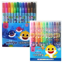 [ABC문구]핑크퐁 12색 (색연필+사인펜), 핑크퐁 12색 (색연필+사인펜)