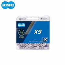 브랜드없음 KMC 모든 구동계 호환9단 체인 X9 실버/그레이, 선택완료