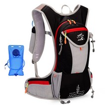 라이딩백팩 배민가방 자전거 배낭 백팩TANLUHU-라이딩 백팩 MTB 아웃도어 서스펜션 통기성 사이클링 배낭, 10 Black  2L Water bag