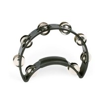 RhythmTech RT1010 탬버린 니켈 징글 블랙, 블랙.